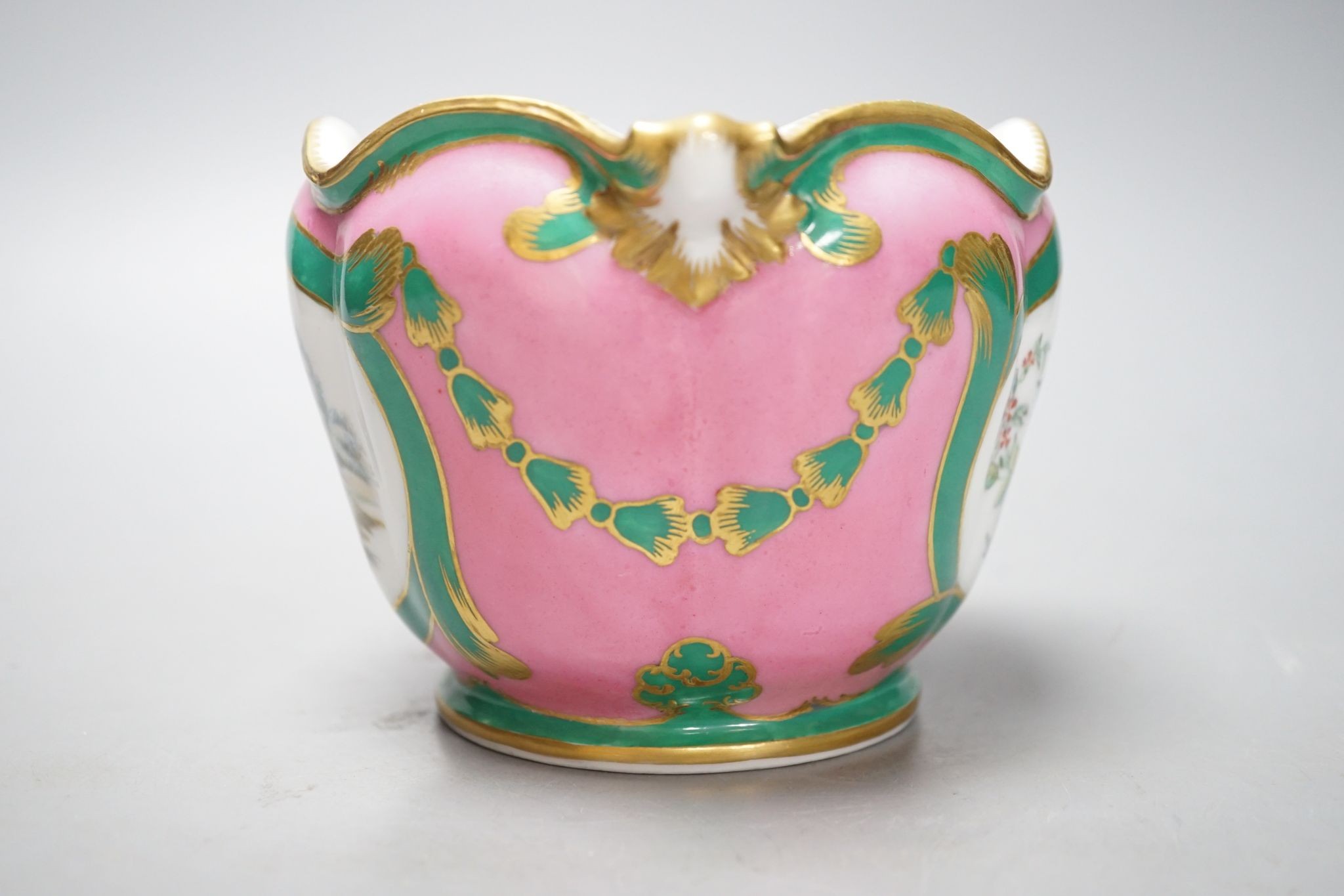 A 19th century French cache pot, in Sevres style, 10cms